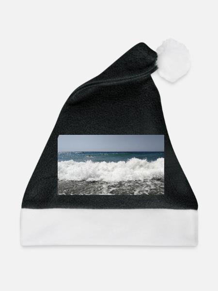 Sea Foam Wave - Weihnachtsmütze - Schwarz/Weiß