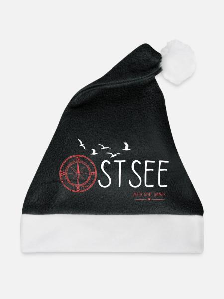 Ostseeküste - Meerliebe - Weihnachtsmütze - Schwarz/Weiß - Vorne