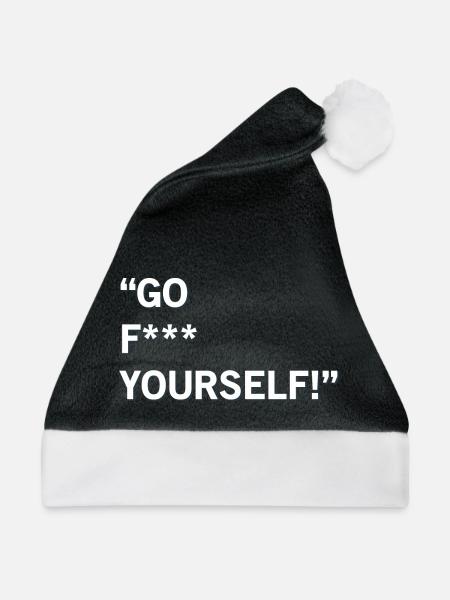 Go F Yourself - Weihnachtsmütze - Schwarz/Weiß