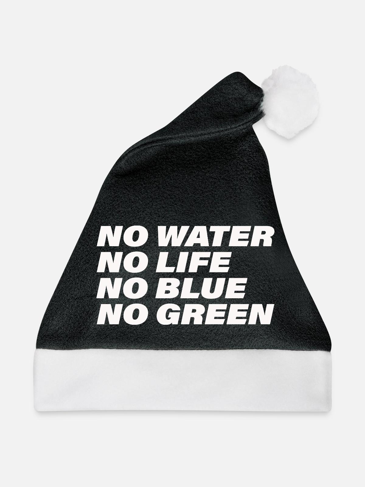 WATER - Weihnachtsmütze - Schwarz/Weiß - Vorne