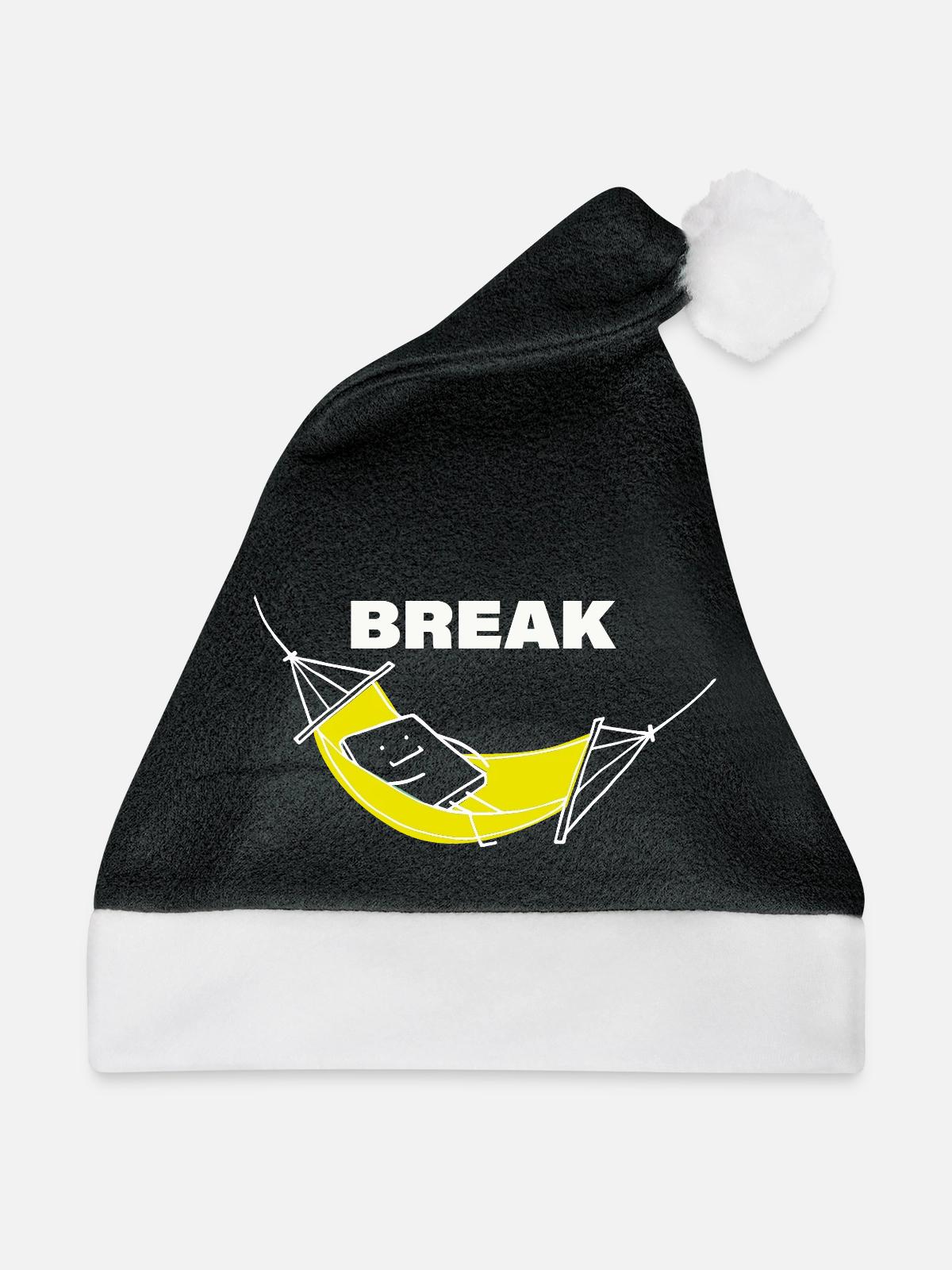 BREAK - Weihnachtsmütze - Schwarz/Weiß - Vorne