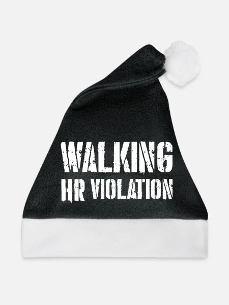 walking hr violation - Weihnachtsmütze - Schwarz/Weiß