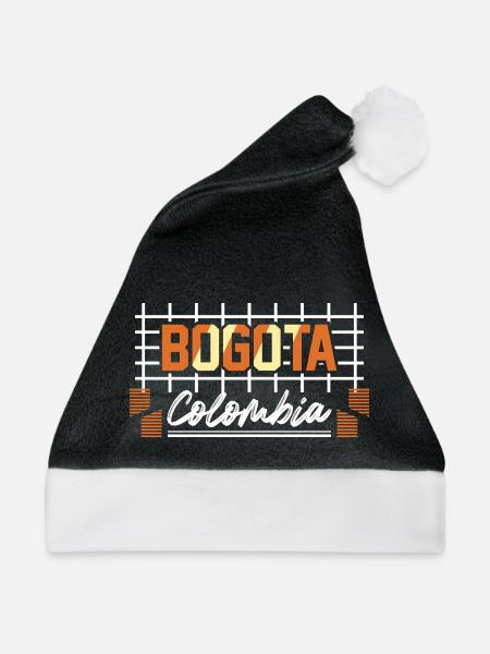 Stadt Bogotá, Kolumbien - Weihnachtsmütze - Schwarz/Weiß - Vorne