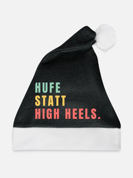 Hufe statt High Heels - Weihnachtsmütze - Schwarz/Weiß