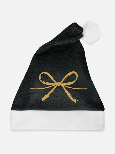 Schleife Personalisierbar - Weihnachtsmütze - Schwarz/Weiß