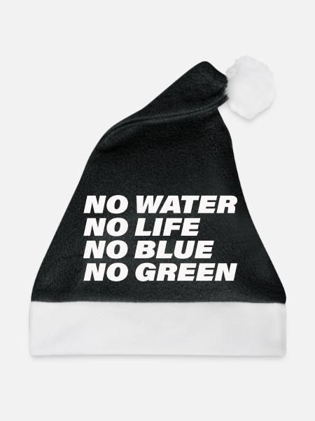 WATER - Weihnachtsmütze - Schwarz/Weiß - Vorne