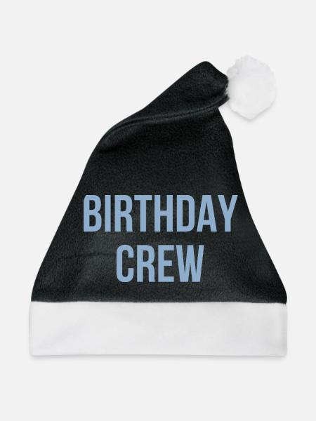 Birthday Crew - Weihnachtsmütze - Schwarz/Weiß