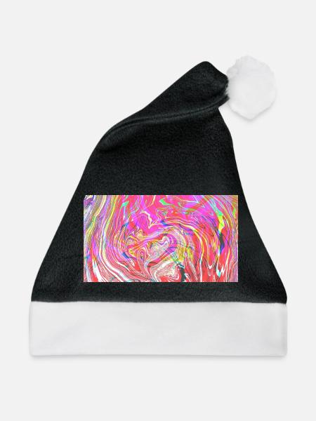 Farbrausch Wirbelkunst - Weihnachtsmütze - Schwarz/Weiß