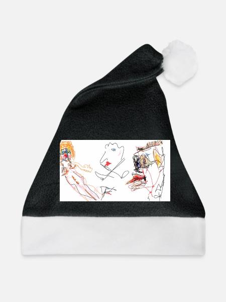Gesichter der Liebe - Weihnachtsmütze - Schwarz/Weiß