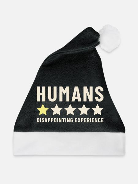 Humans Disappointing Experience Rating - Weihnachtsmütze - Schwarz/Weiß