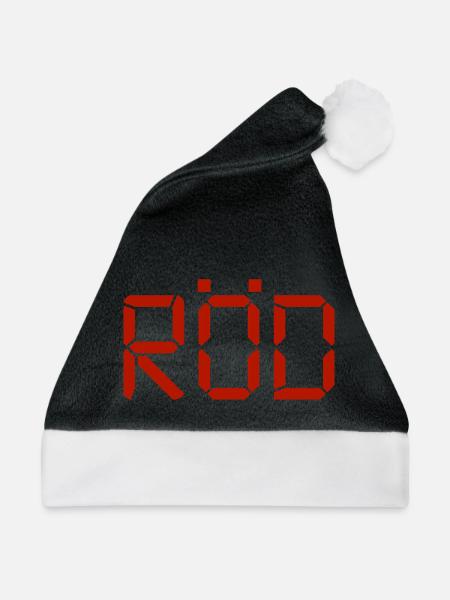 Rot – LCD - Weihnachtsmütze - Schwarz/Weiß
