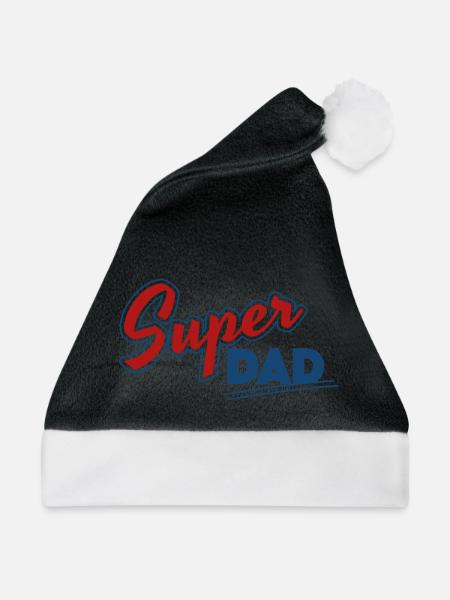 Super Dad Design - Weihnachtsmütze - Schwarz/Weiß - Vorne