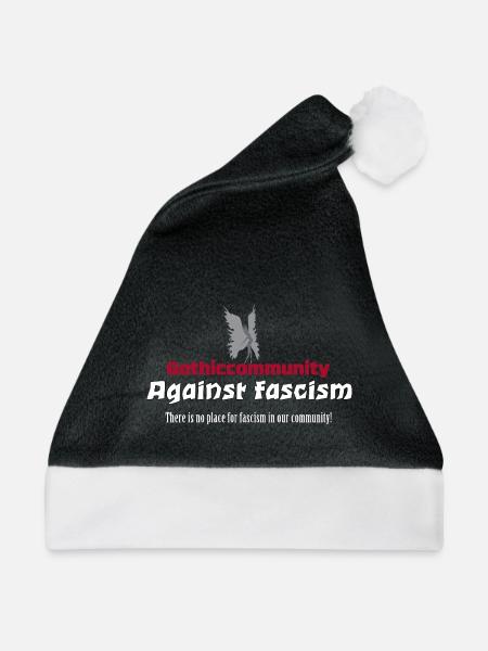 Againstfascism - Weihnachtsmütze - Schwarz/Weiß