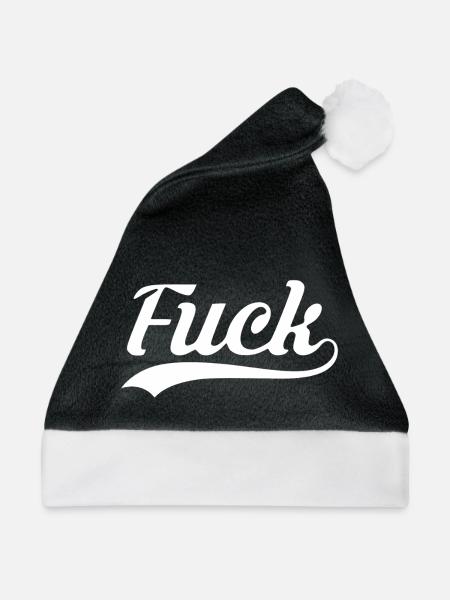 Scheiß auf das Retro-Skript - Weihnachtsmütze - Schwarz/Weiß - Vorne