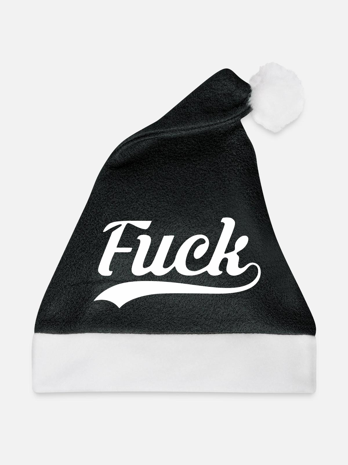 Scheiß auf das Retro-Skript - Weihnachtsmütze - Schwarz/Weiß - Vorne