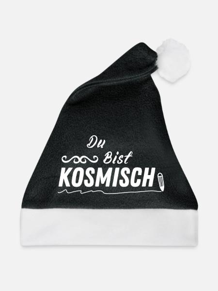 KOSMISCH – Spirituelles Geschenk Mode - Weihnachtsmütze - Schwarz/Weiß