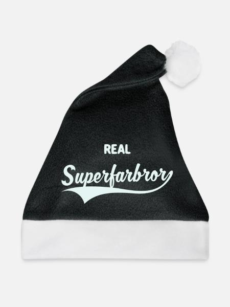 Real Superfarbror - Weihnachtsmütze - Schwarz/Weiß - Vorne
