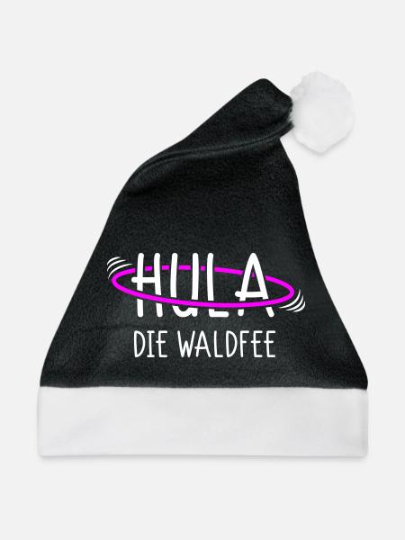 Hula die Waldfee - Für Coole Hula Girls - Weihnachtsmütze - Schwarz/Weiß - Vorne