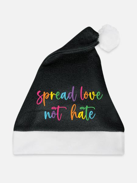 Pride Month - Liebe statt Hass verbreiten - Weihnachtsmütze - Schwarz/Weiß