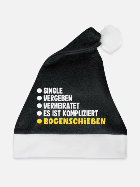 Ich gehe Bogenschießen - Weihnachtsmütze - Schwarz/Weiß