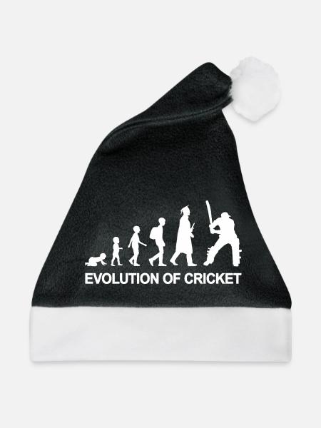 Kind zum Kricketspieler - Weihnachtsmütze - Schwarz/Weiß