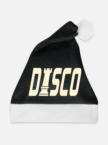 DISCO SCHACH TURM - Weihnachtsmütze - Schwarz/Weiß - Vorne