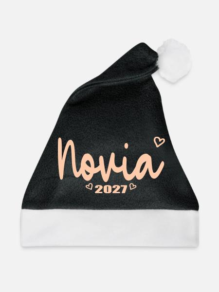 Spanische Braut – Hochzeit 2027 - Weihnachtsmütze - Schwarz/Weiß