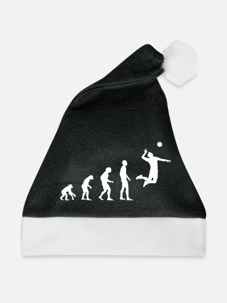 Volleyball Geschenk Volleyballer - Weihnachtsmütze - Schwarz/Weiß - Vorne