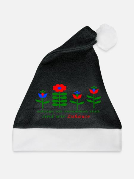 Zuhause - Weihnachtsmütze - Schwarz/Weiß
