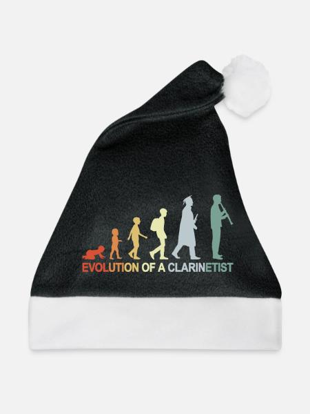Klarinette Evolution - Weihnachtsmütze - Schwarz/Weiß