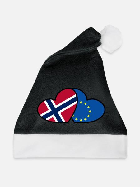 Norwegen <3 EU - Weihnachtsmütze - Schwarz/Weiß