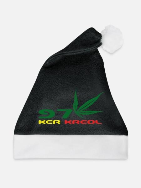 Design Cannabis Leaf Afrika - Weihnachtsmütze - Schwarz/Weiß