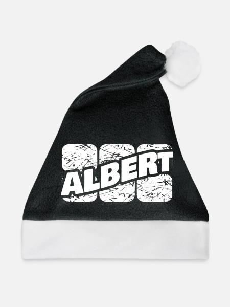 Albert als Albert - Weihnachtsmütze - Schwarz/Weiß - Vorne