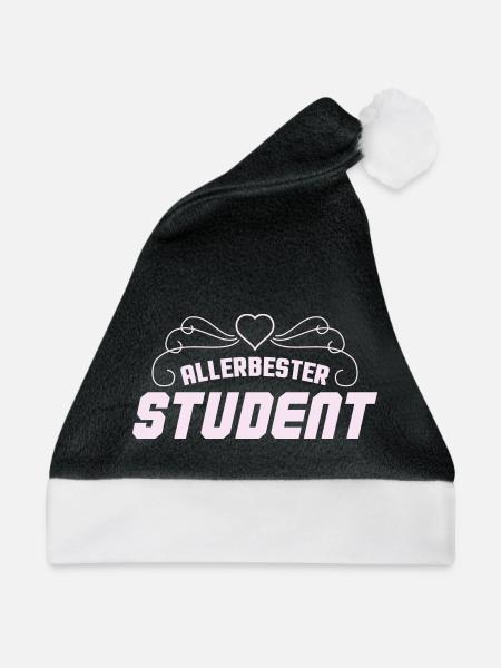 Allerbester Student Retro Badge - Weihnachtsmütze - Schwarz/Weiß