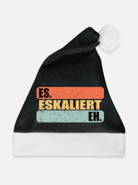 Es Eskaliert Eh - Weihnachtsmütze - Schwarz/Weiß