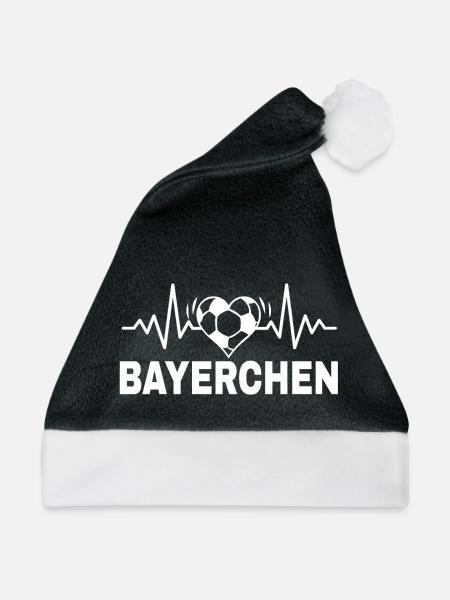 Bayerchen Fußballfans aus Bayern - Weihnachtsmütze - Schwarz/Weiß - Vorne