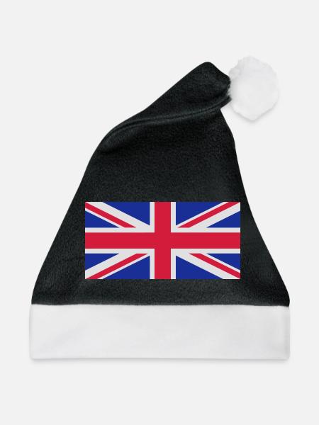Britische Flagge - Weihnachtsmütze - Schwarz/Weiß