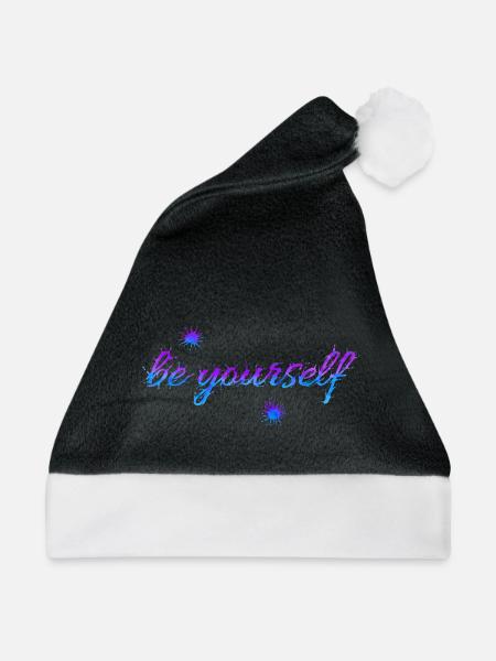 be yourself - Weihnachtsmütze - Schwarz/Weiß
