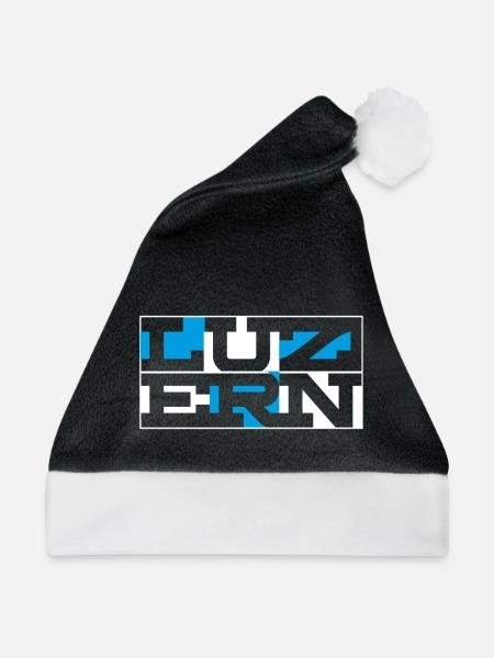 Luzern Geometric Wordmark - Weihnachtsmütze - Schwarz/Weiß