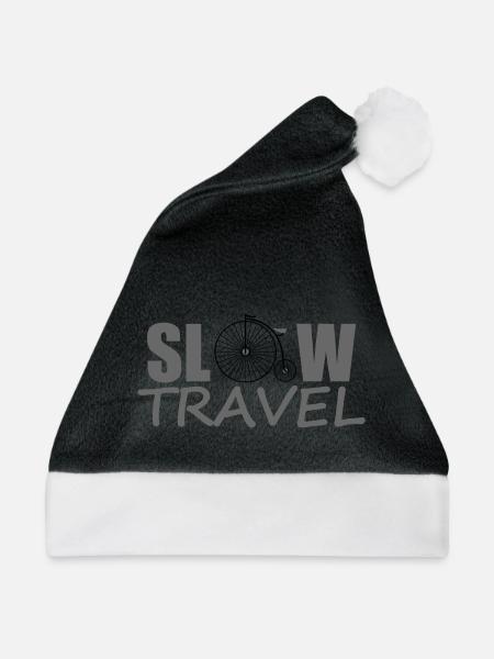 SLOW TRAVEL - Weihnachtsmütze - Schwarz/Weiß