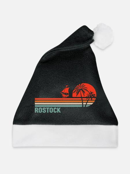 Rostocker Sunset Vibes - Weihnachtsmütze - Schwarz/Weiß