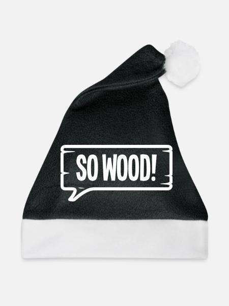 SO WOOD! - Weihnachtsmütze - Schwarz/Weiß
