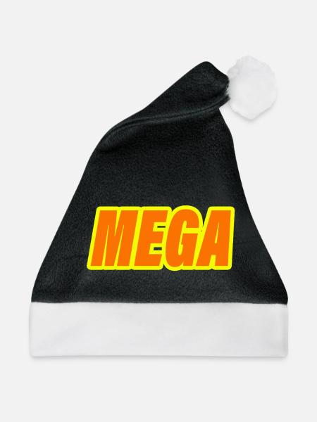 MEGA - Weihnachtsmütze - Schwarz/Weiß