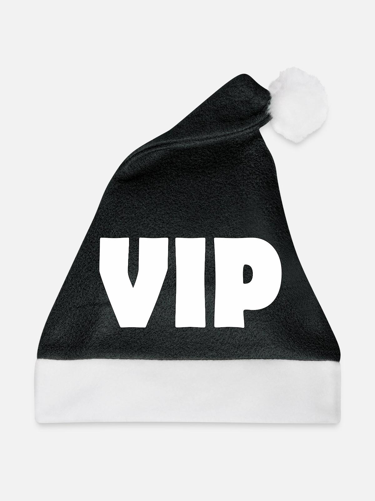 VIP - Weihnachtsmütze - Schwarz/Weiß - Vorne