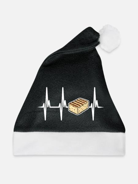 Ich liebe Halloumi Käse - Weihnachtsmütze - Schwarz/Weiß