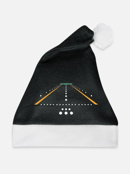Flugzeug Flug Pilot Flugzeug Fluggesellschaft - Weihnachtsmütze - Schwarz/Weiß - Vorne
