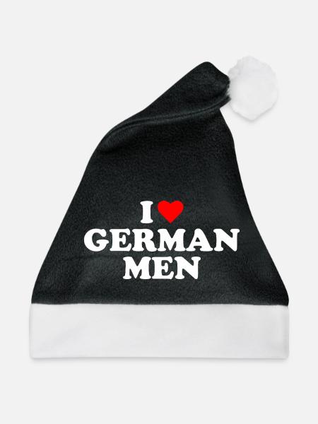 Ich liebe Deutsche Männer - Weihnachtsmütze - Schwarz/Weiß