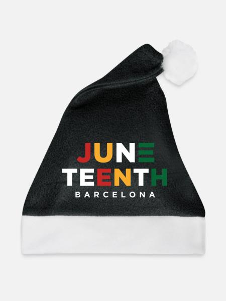 Juneteenth Barcelona Farbblock - Weihnachtsmütze - Schwarz/Weiß - Vorne