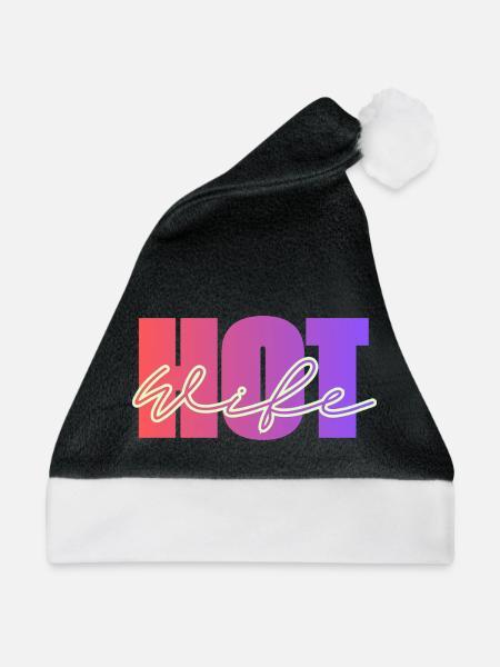 HOT Wife - Weihnachtsmütze - Schwarz/Weiß