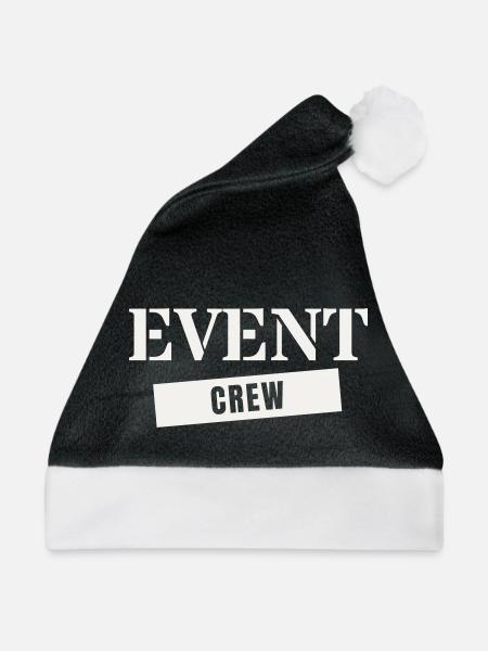 Event Crew - Weihnachtsmütze - Schwarz/Weiß - Vorne